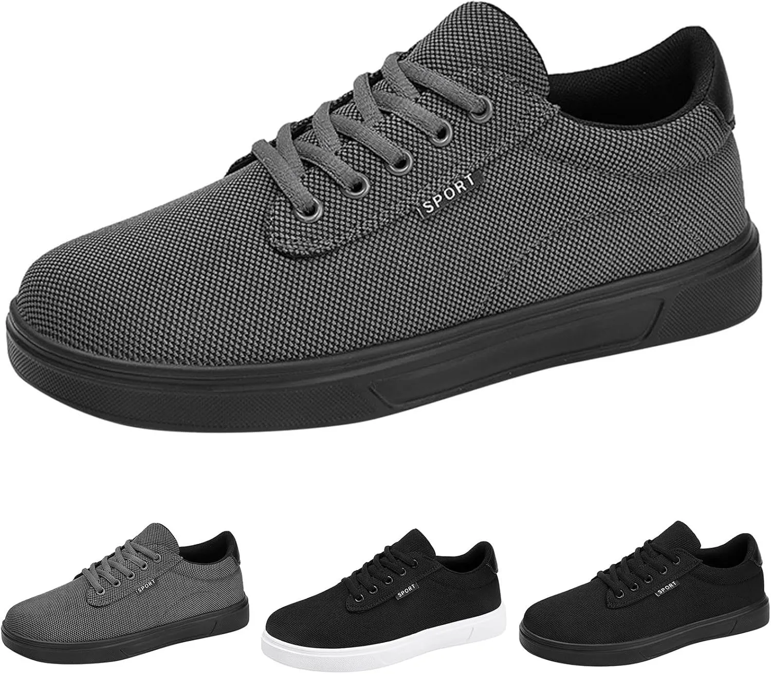Men Slip on Walking Shoes Comfortable Memory Foam Breathable Mesh Fashion Sneakers Non Slip Arch Support Vacation Training Gym Shoes Wide Width