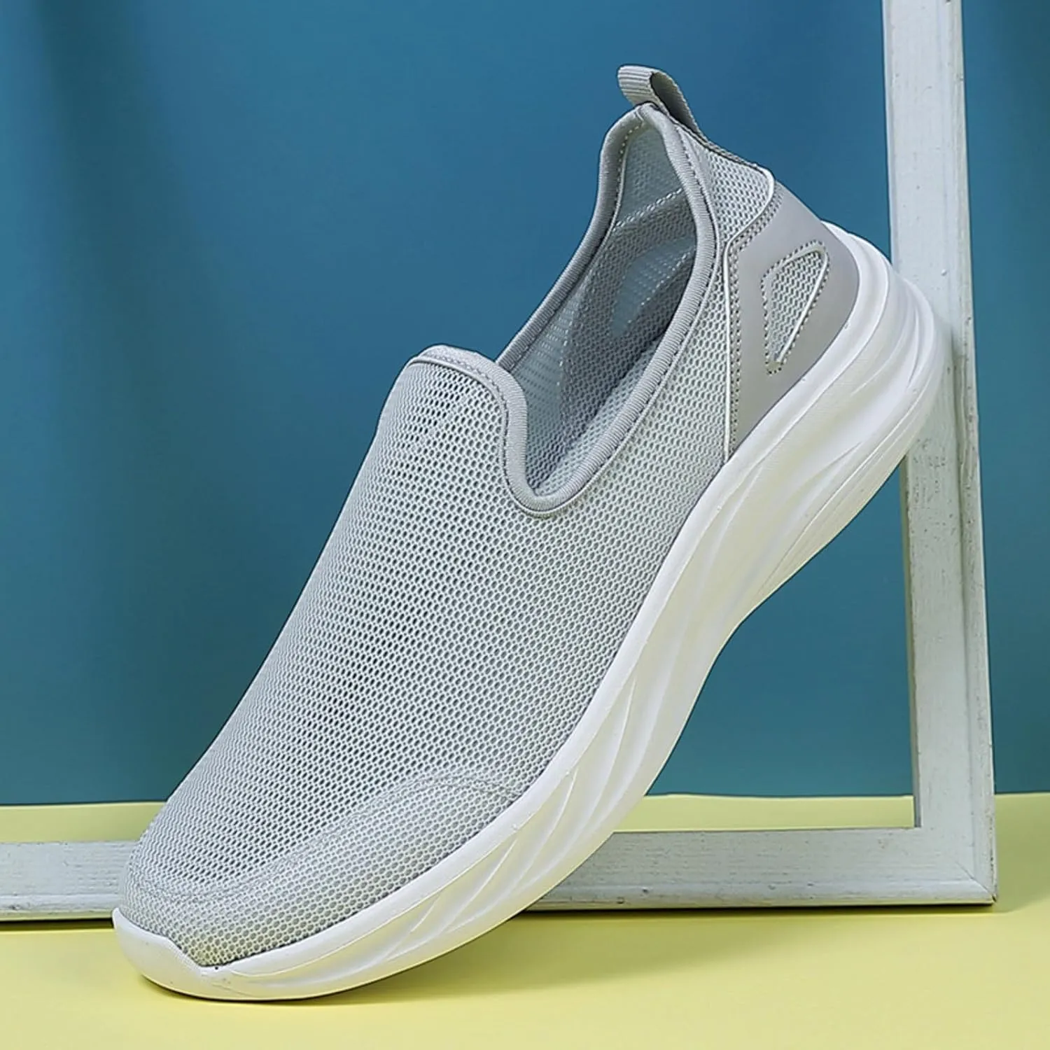 Men Slip on Walking Shoes Comfortable Memory Foam Ultra Lightweight Breathable Fashion Sneakers Non Slip Indoor Outdoor Workout Tennis Shoes Wide Width