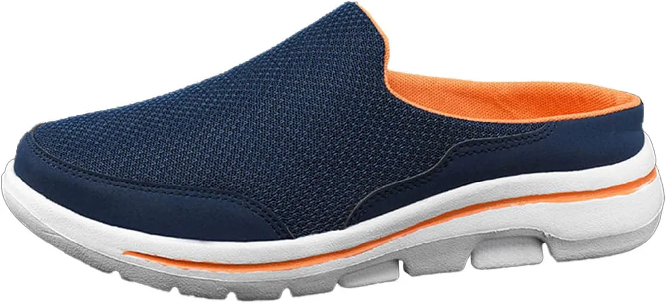 Men Slip on Walking Shoes Comfy Knitted Memory Foam Breathable Mesh Fashion Sneakers Non Slip Arch Support Vacation Training Gym Shoes Wide Width