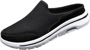 Men Slip on Walking Shoes Comfy Knitted Memory Foam Breathable Mesh Fashion Sneakers Non Slip Arch Support Vacation Training Gym Shoes Wide Width