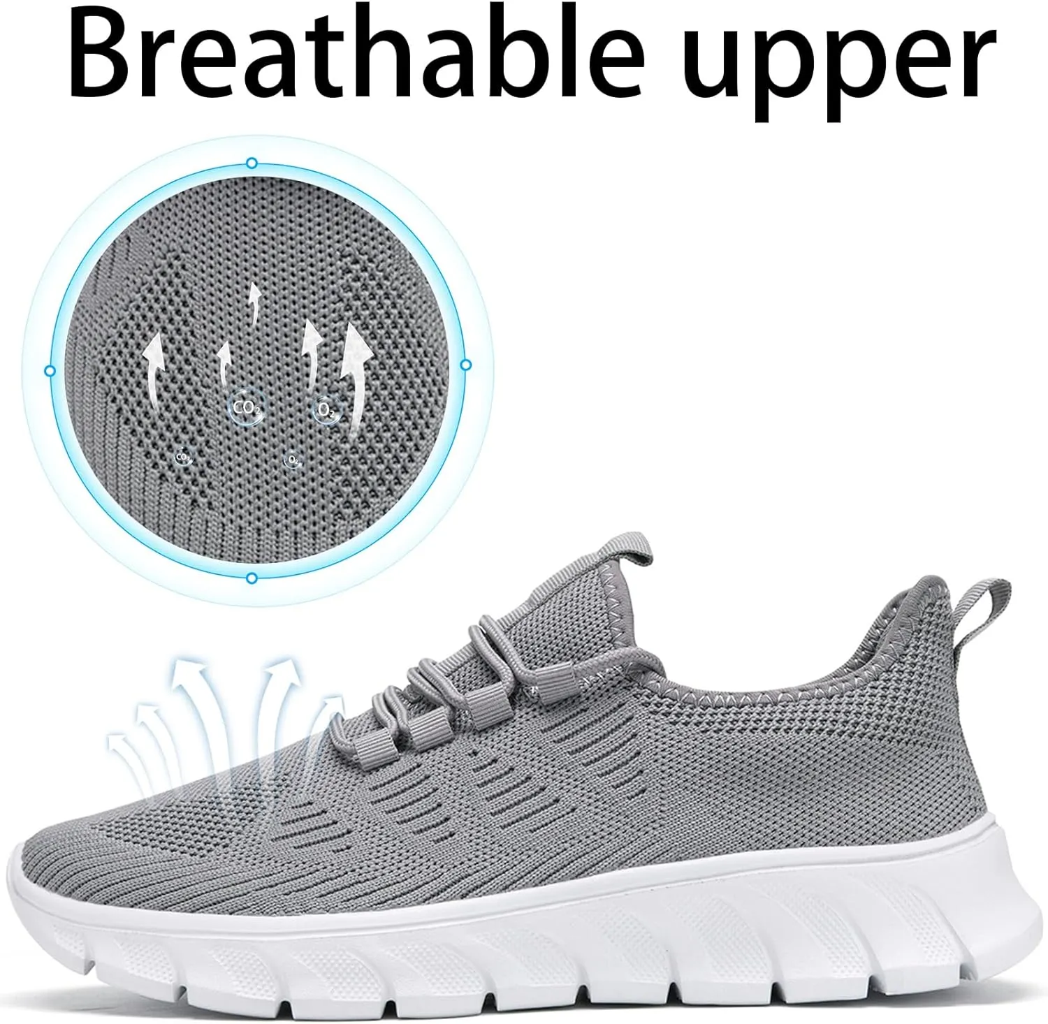Men Tennis Shoes Running Shoes - Gym Sneakers Shoes Walking Workout Shoes Non Slip Walking Athletic Slip on Breathable Mesh Comfortable Lightweight Casual Fashion Sports Shoes