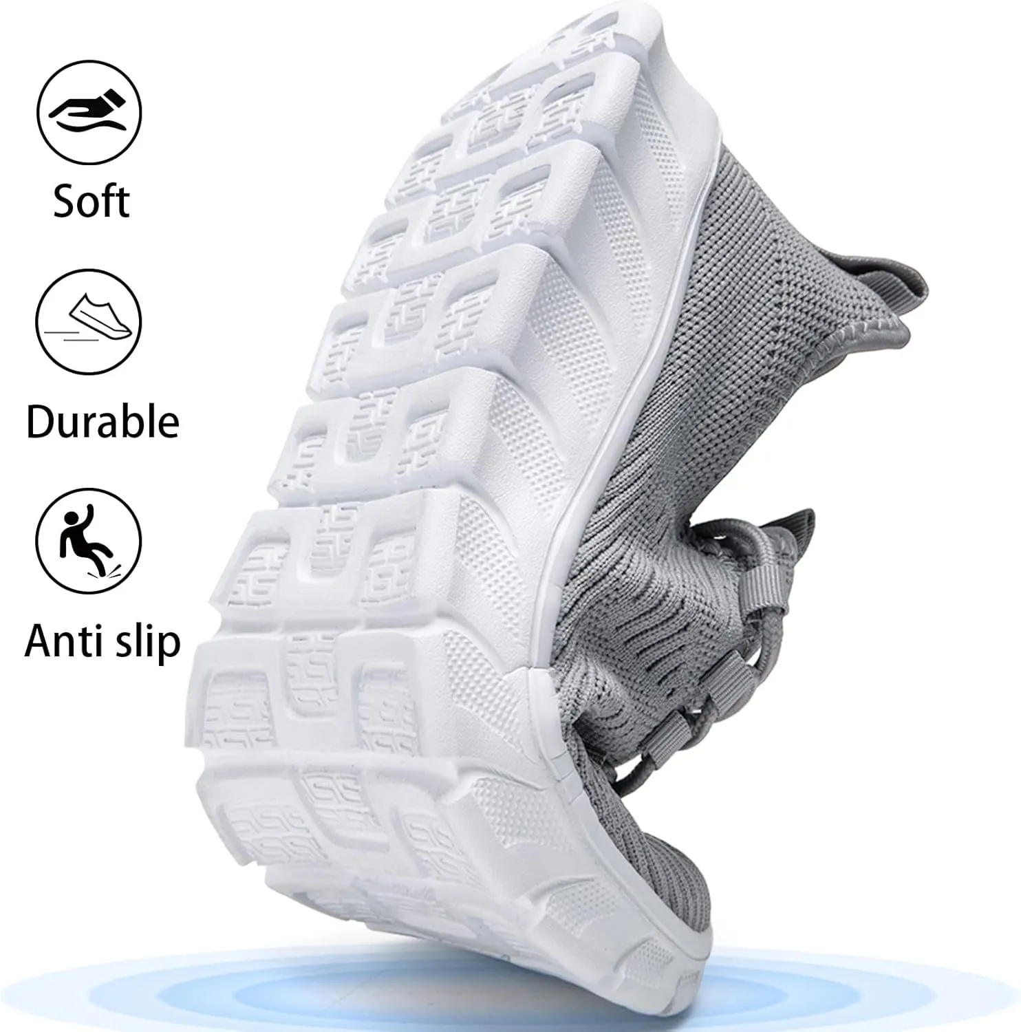Men Tennis Shoes Running Shoes - Gym Sneakers Shoes Walking Workout Shoes Non Slip Walking Athletic Slip on Breathable Mesh Comfortable Lightweight Casual Fashion Sports Shoes
