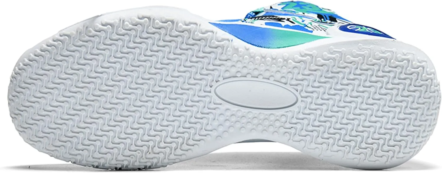 Men's Basketball Shoes Anti-Slip and Wear-Resistant Soles Running Shoes Graffiti Design Fashionable Sports Shoes
