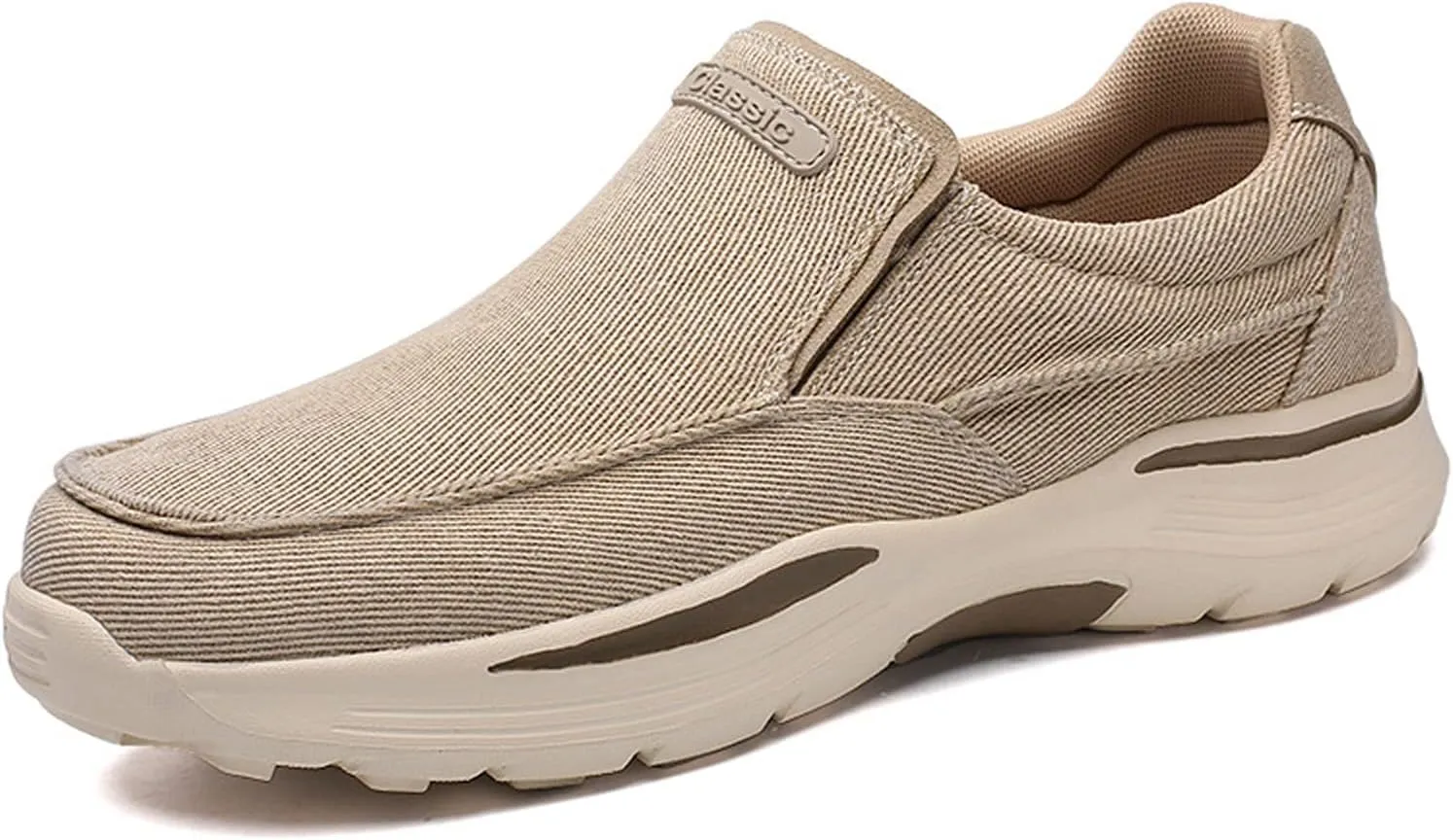 Men's Breathable Lightweight Slip-on Casual Walking Loafers,Outdoor Non-Slip Comfortable Driving Canvas Sneakers