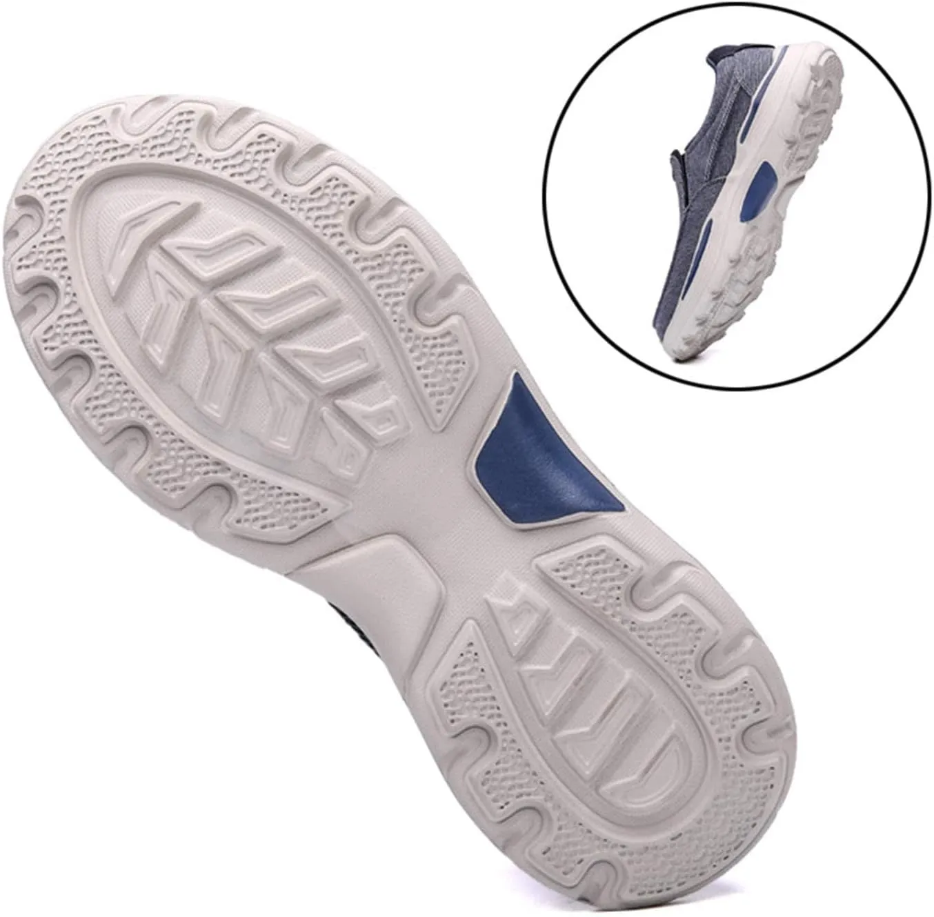 Men's Breathable Lightweight Slip-on Casual Walking Loafers,Outdoor Non-Slip Comfortable Driving Canvas Sneakers