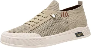 Men's Breathable Mesh Running Shoes Comfortable Breathable Stretch Canvas Slip on Sneaker Non Slip Walking Shoes