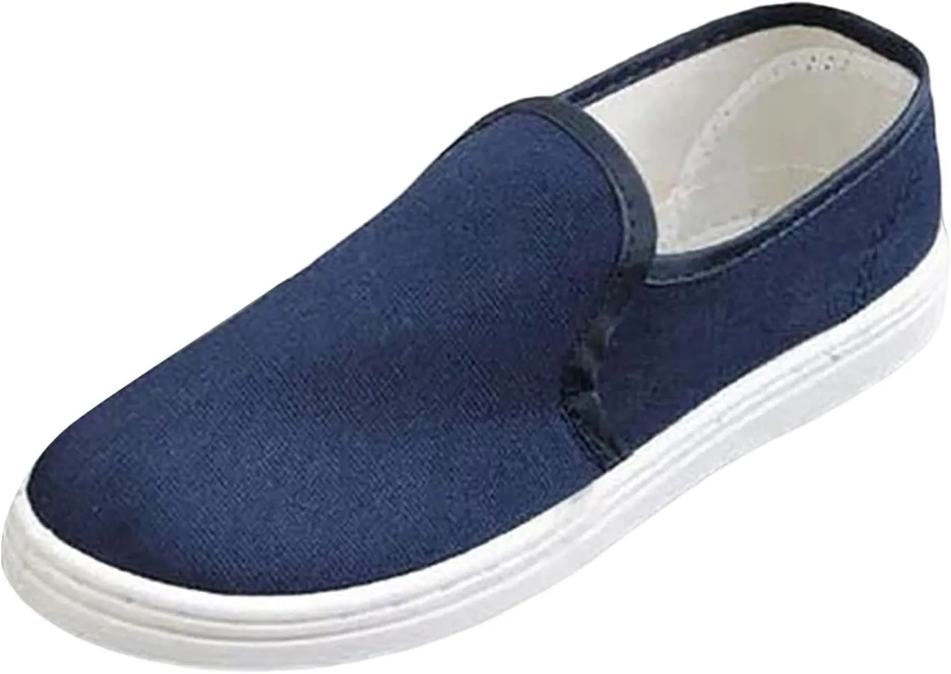 Men's Breathable One Foot Pedal Lazy Shoes Korean Fashion Shoes Casual Canvas Shoes Men Slip on Casual Shoes Size 8