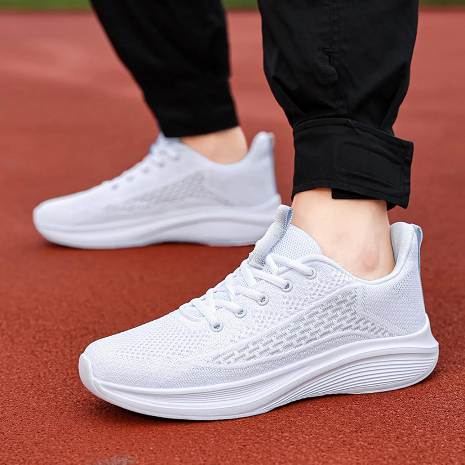 Mens Breathable Slip on Dress Shoes Comfortable Breathable Stretch Canvas Slip on Sneaker Breathable Work Shoes