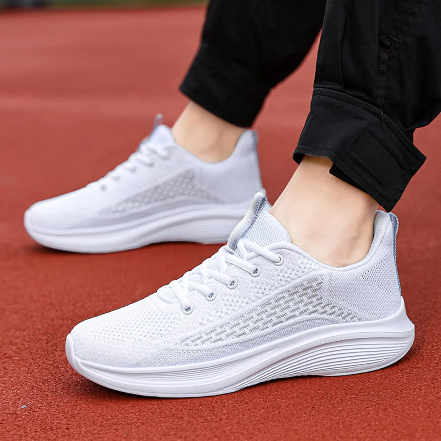 Mens Breathable Slip on Dress Shoes Comfortable Breathable Stretch Canvas Slip on Sneaker Breathable Work Shoes
