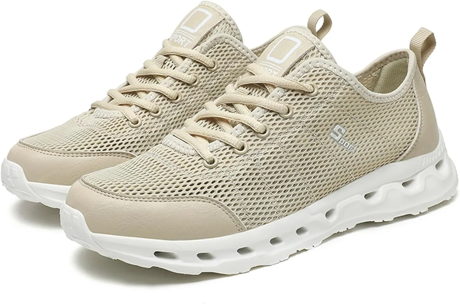 Mens Breathable Slip on Dress Shoes Lightweight Breathable Walking Shoe Gym Tennis Casual Elderly Lace Up Shoes