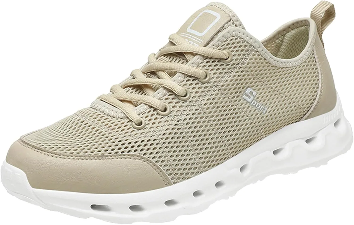 Mens Breathable Slip on Dress Shoes Lightweight Breathable Walking Shoe Gym Tennis Casual Elderly Lace Up Shoes