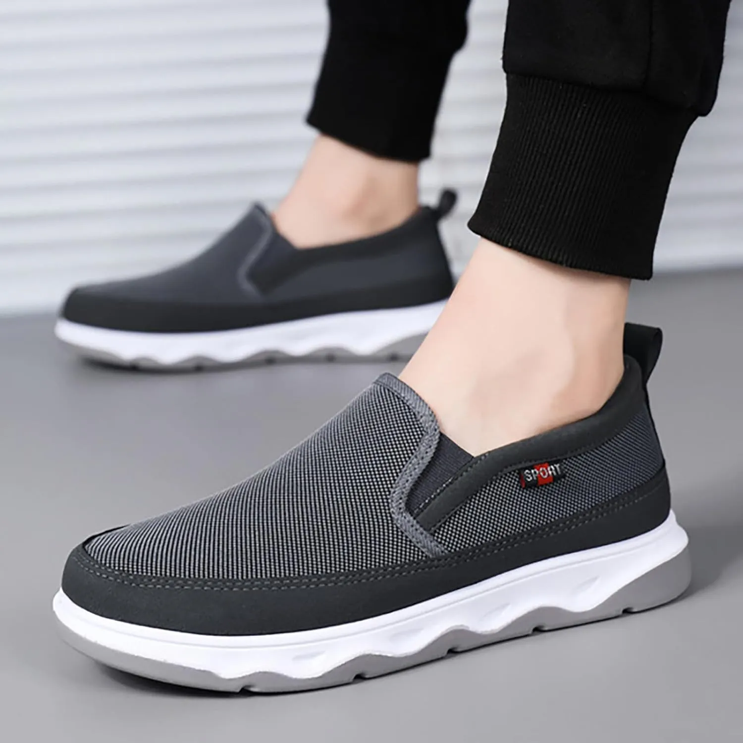 Men's Canvas Shoes Sports Casual Korean Version of The Trend of Fashion Breathable Slip On Summer Shoes for Men Casual