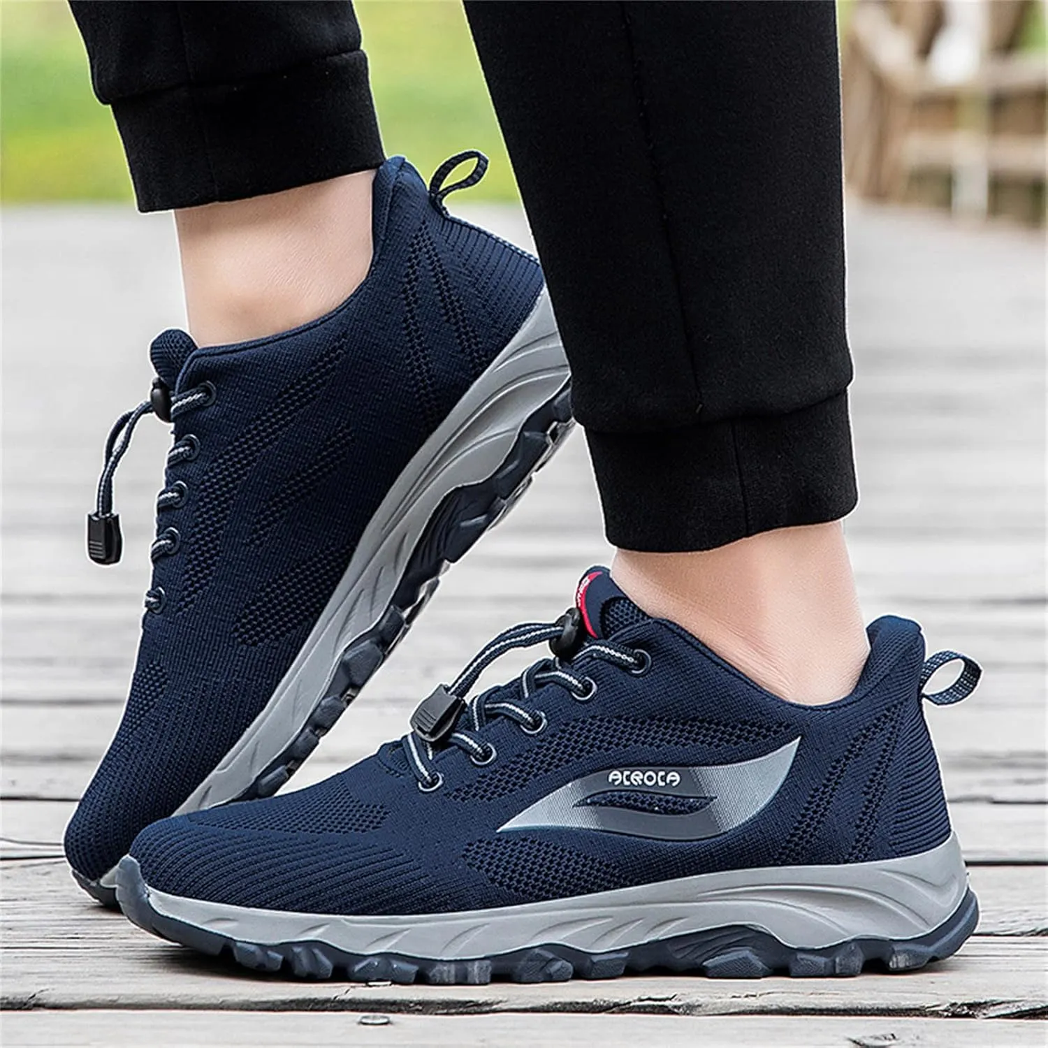 Mens Daily Walking Shoes Sneakers Running Shoe Trainers Athletic Gym Fitness Sport Summer Shoes Non Slip Breathable Mesh Workout Fashion Comfortable with Adjustable Lace