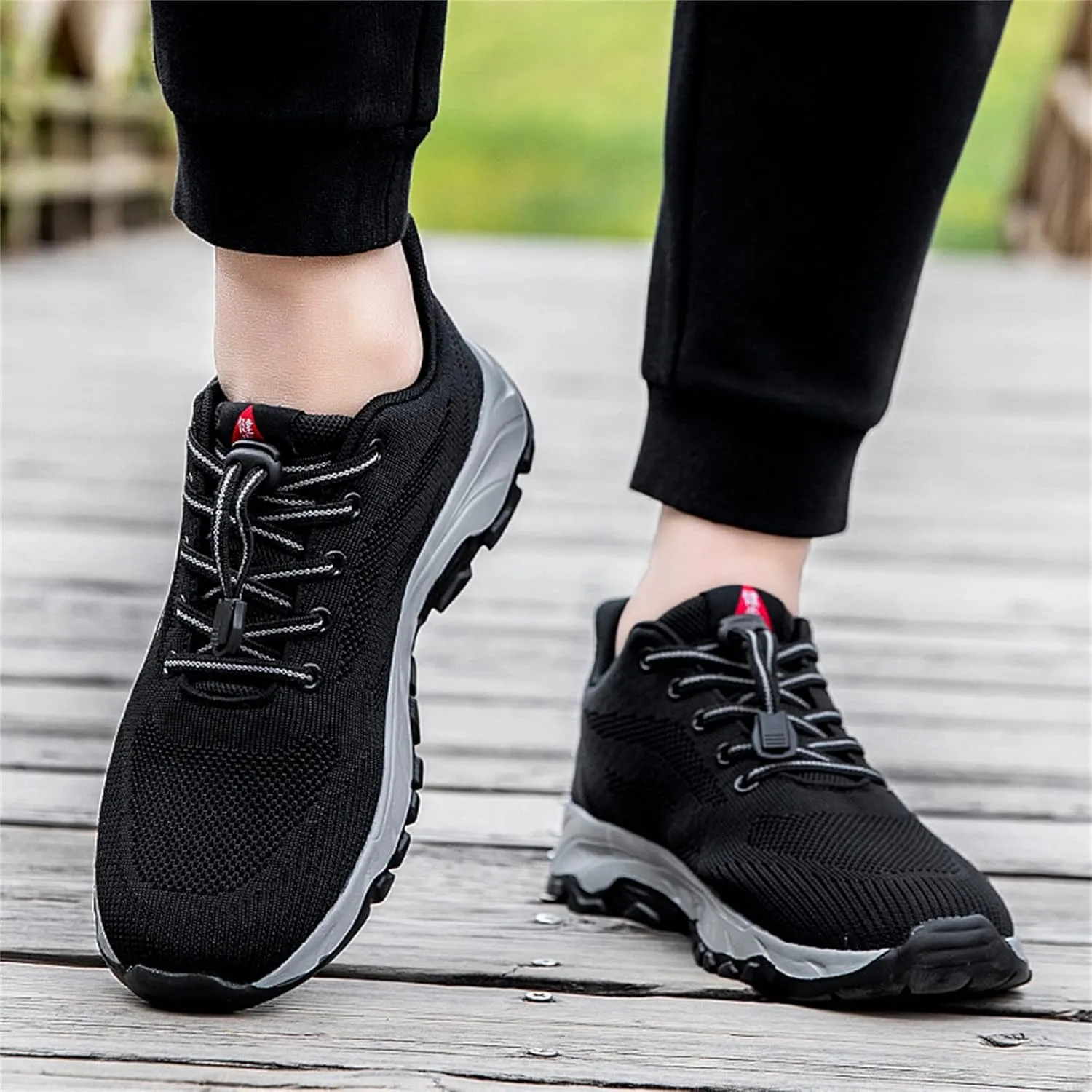 Mens Daily Walking Shoes Sneakers Running Shoe Trainers Athletic Gym Fitness Sport Summer Shoes Non Slip Breathable Mesh Workout Fashion Comfortable with Adjustable Lace