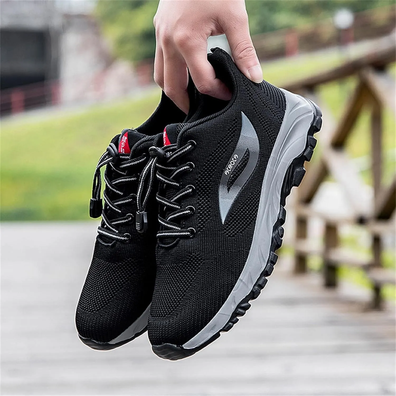Mens Daily Walking Shoes Sneakers Running Shoe Trainers Athletic Gym Fitness Sport Summer Shoes Non Slip Breathable Mesh Workout Fashion Comfortable with Adjustable Lace