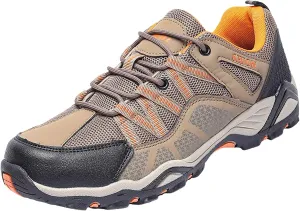Men's Hiking Shoes Outdoor Low-Top Trekking Sports Shoes Waterproof Lightweight Breathable Walking Shoe Non Slip Working Mountaineering Camping Travel Sneakers for Men
