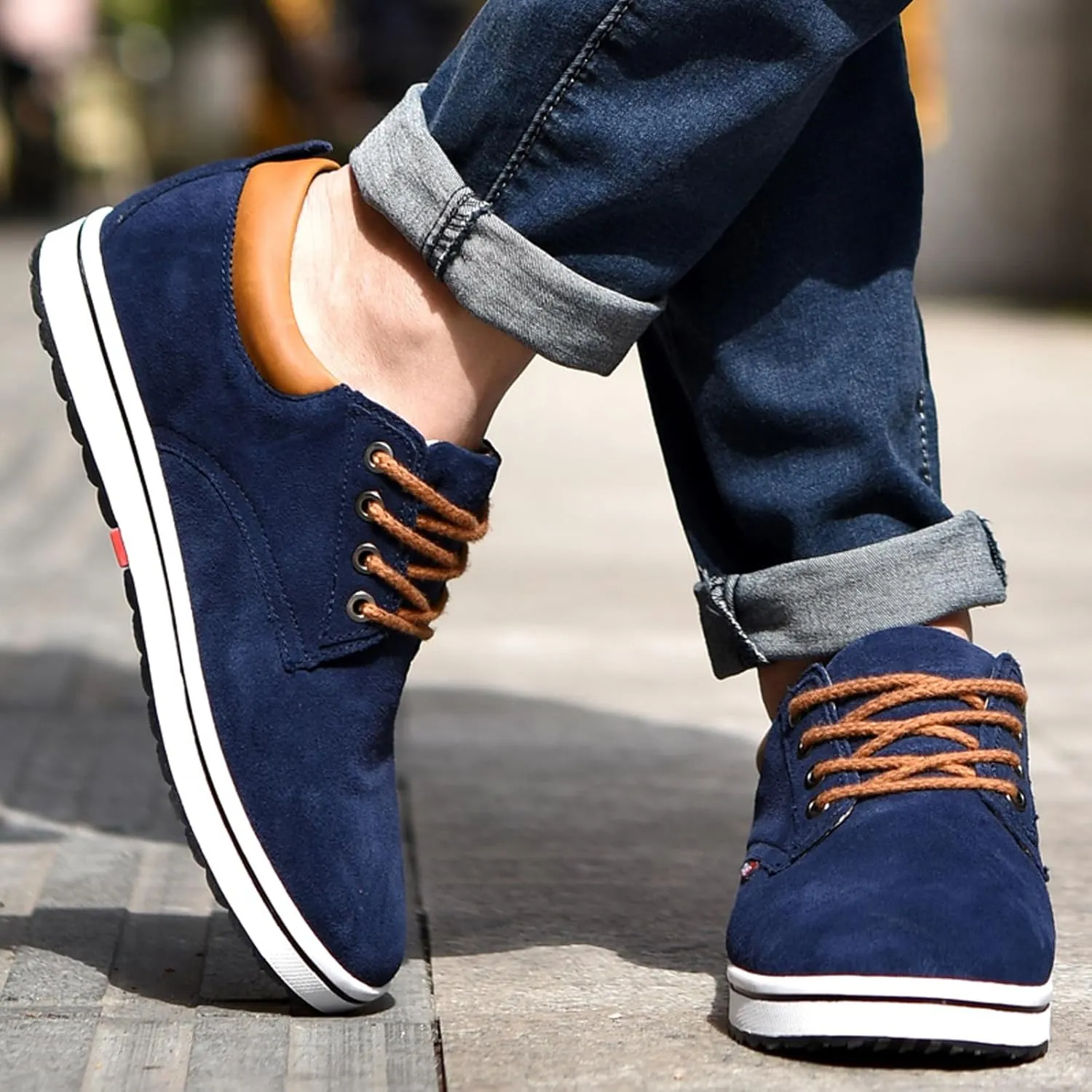 Men's Invisible Height Increasing Elevator 2.4 Inches Taller Shoes Lightweight Casual Walking Shoes Elevator Shoes for Men