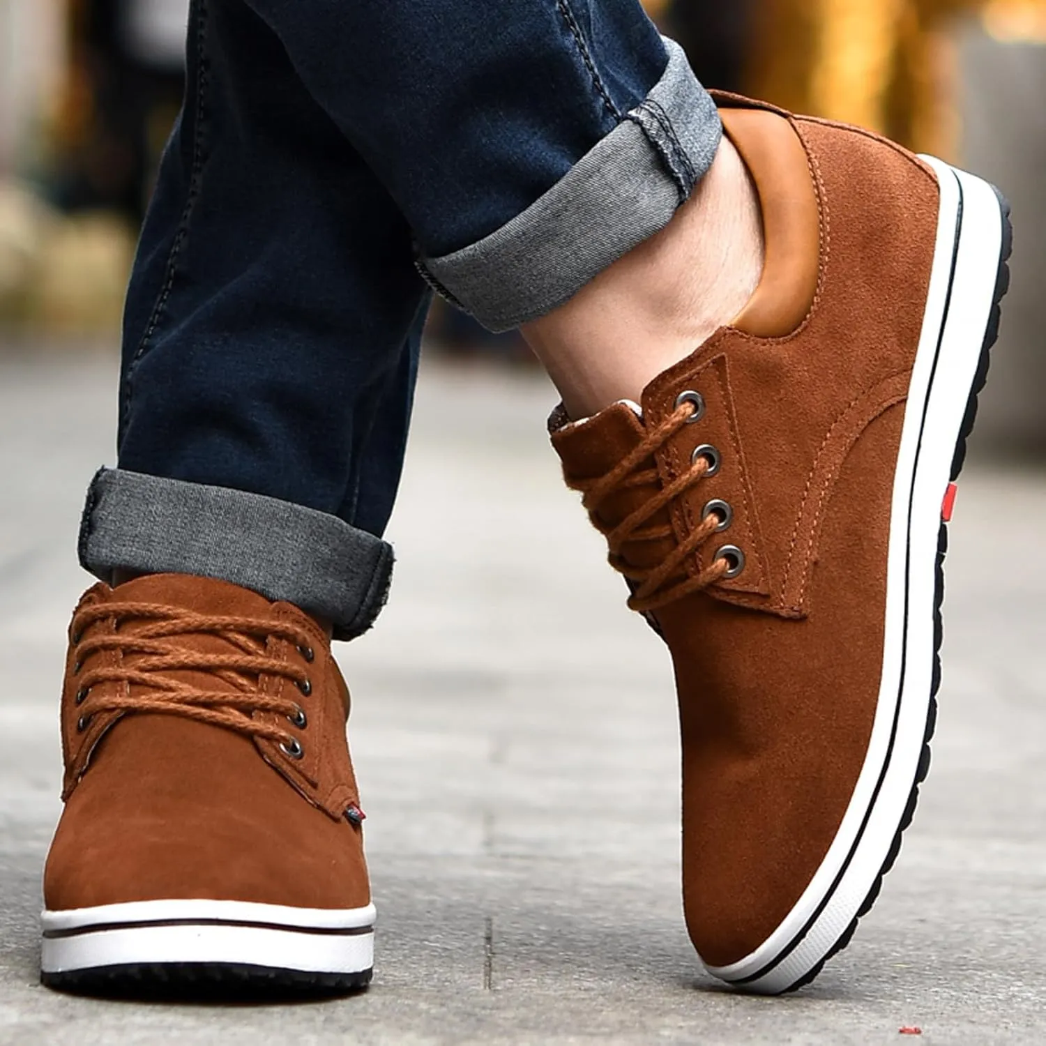Men's Invisible Height Increasing Elevator 2.4 Inches Taller Shoes Lightweight Casual Walking Shoes Elevator Shoes for Men