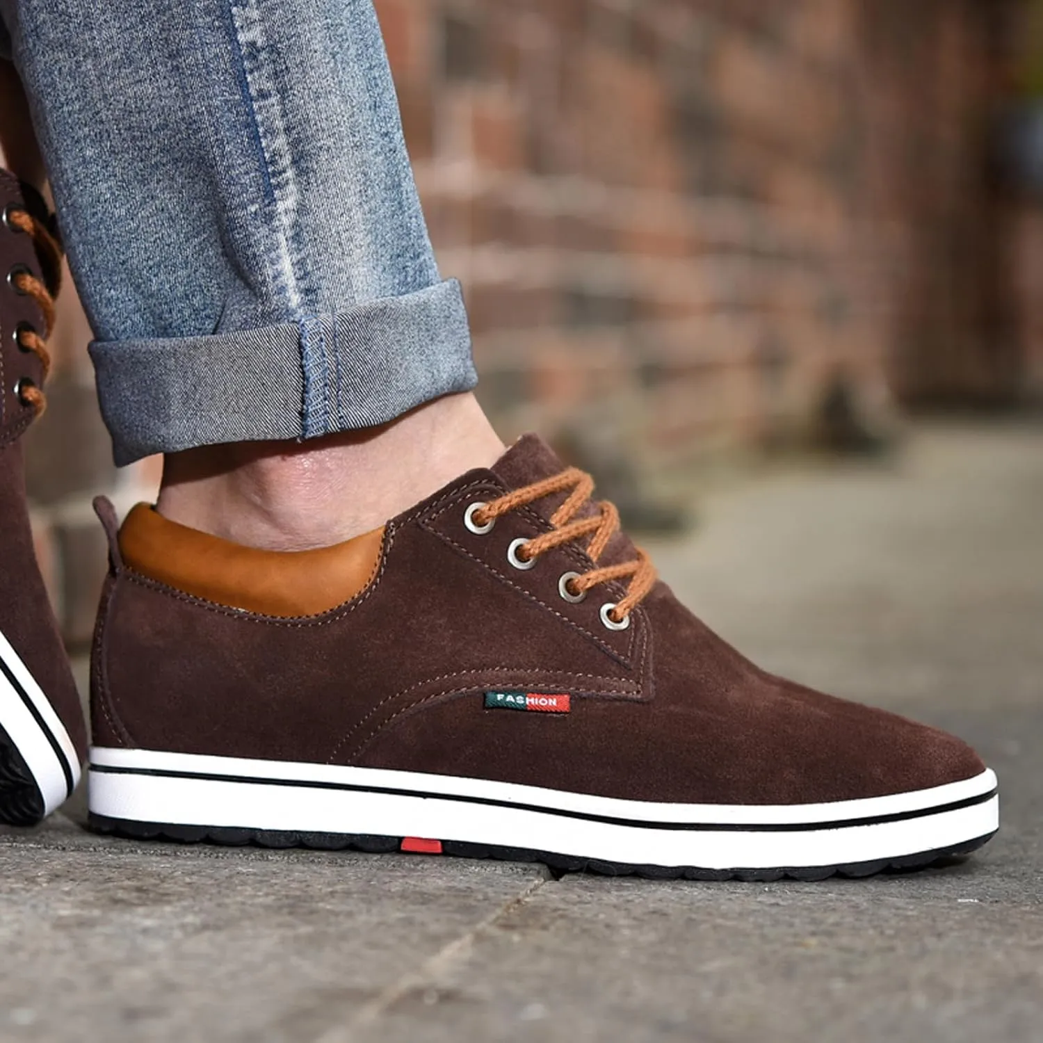 Men's Invisible Height Increasing Elevator 2.4 Inches Taller Shoes Lightweight Casual Walking Shoes Elevator Shoes for Men