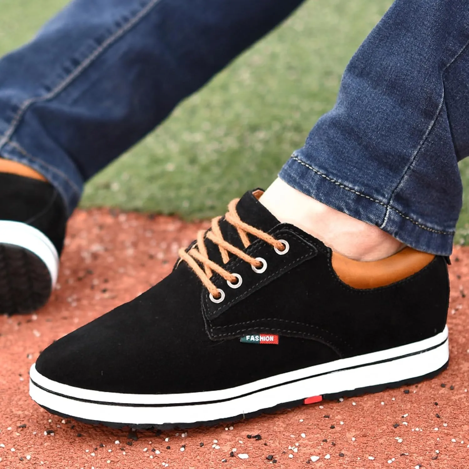 Men's Invisible Height Increasing Elevator 2.4 Inches Taller Shoes Lightweight Casual Walking Shoes Elevator Shoes for Men