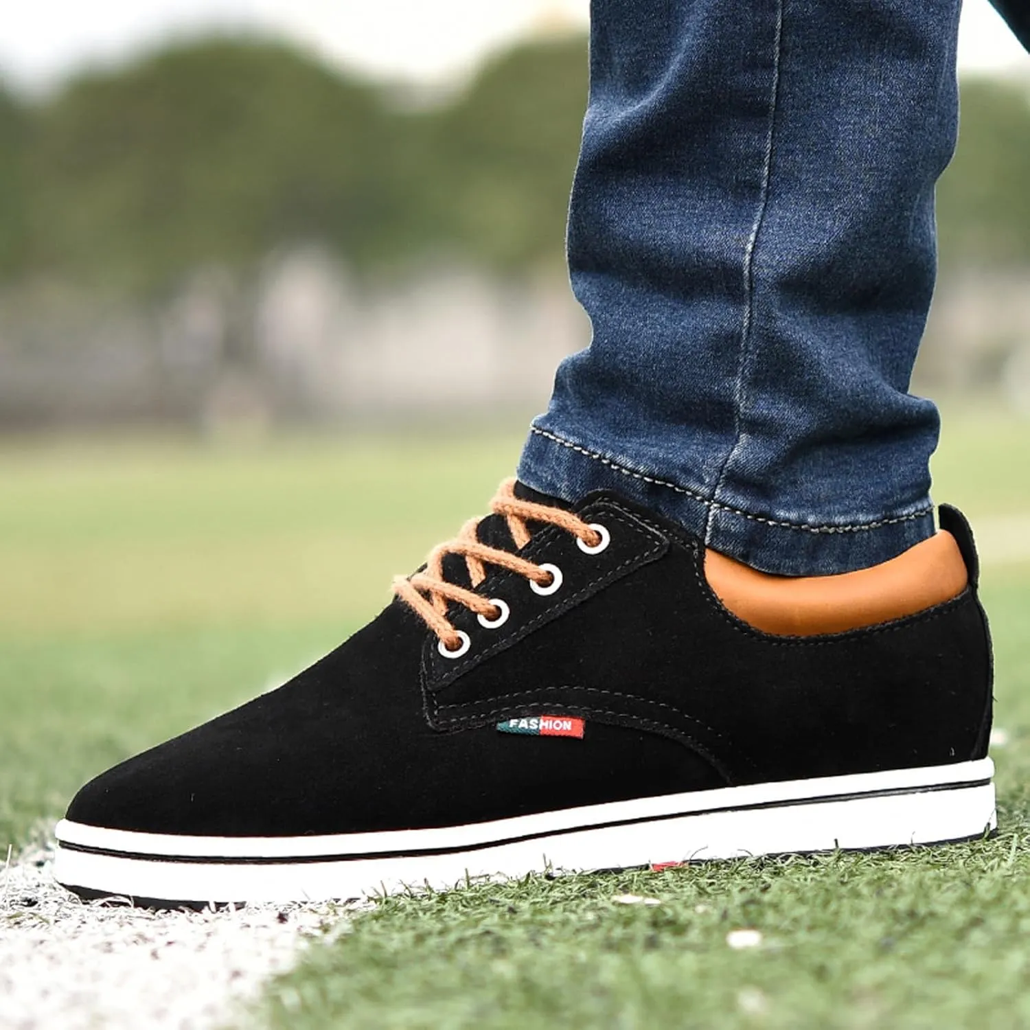 Men's Invisible Height Increasing Elevator 2.4 Inches Taller Shoes Lightweight Casual Walking Shoes Elevator Shoes for Men