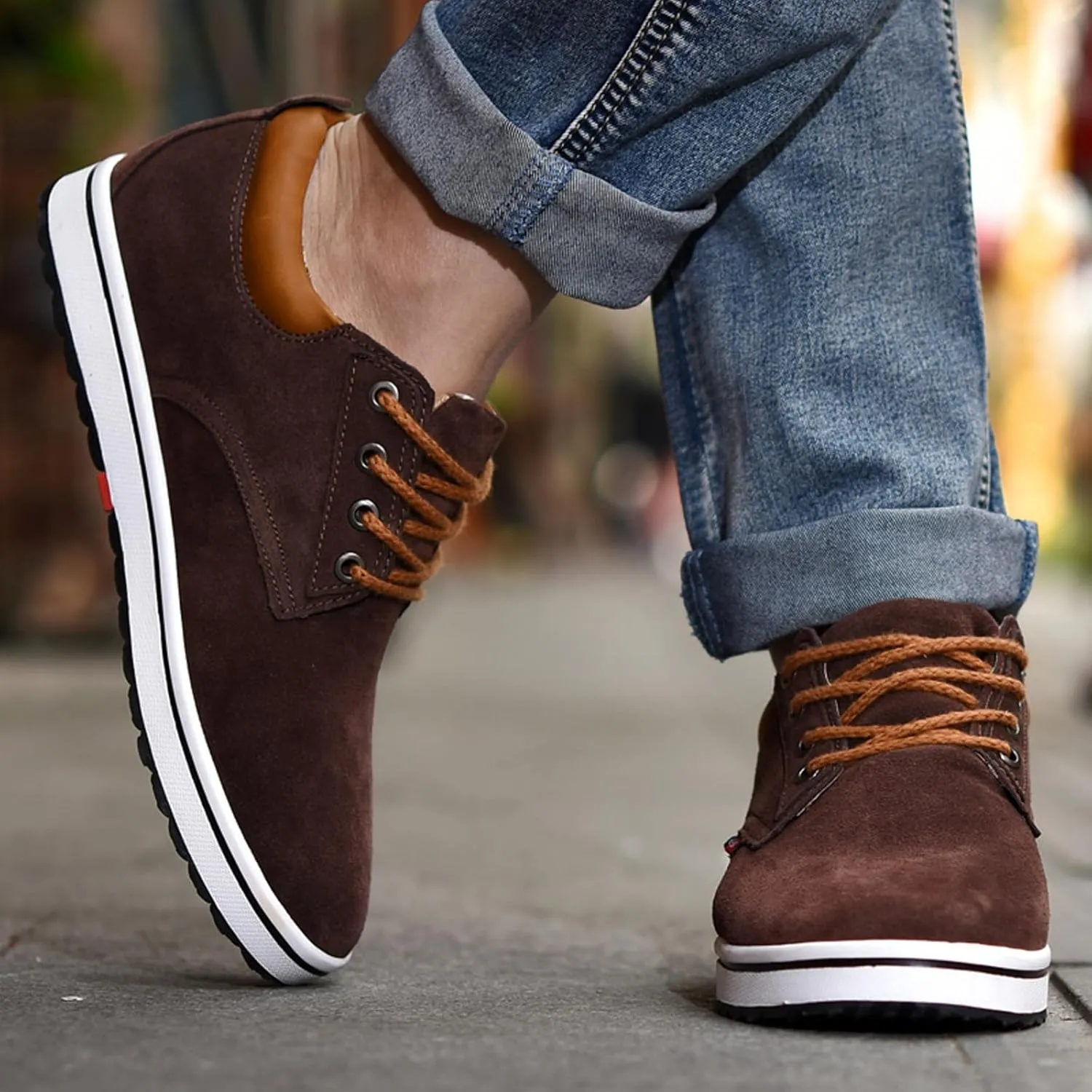 Men's Invisible Height Increasing Elevator 2.4 Inches Taller Shoes Lightweight Casual Walking Shoes Elevator Shoes for Men