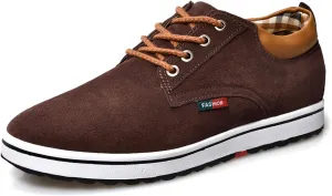 Men's Invisible Height Increasing Elevator 2.4 Inches Taller Shoes Lightweight Casual Walking Shoes Elevator Shoes for Men