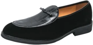 Men's Leather Tassel Loafers Slip on Dress Shoes Wedding Party Formal Business Comfortable Breathable Lightweight Shoes