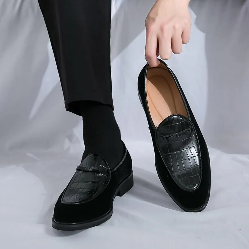 Men's Leather Tassel Loafers Slip on Dress Shoes Wedding Party Formal Business Comfortable Breathable Lightweight Shoes