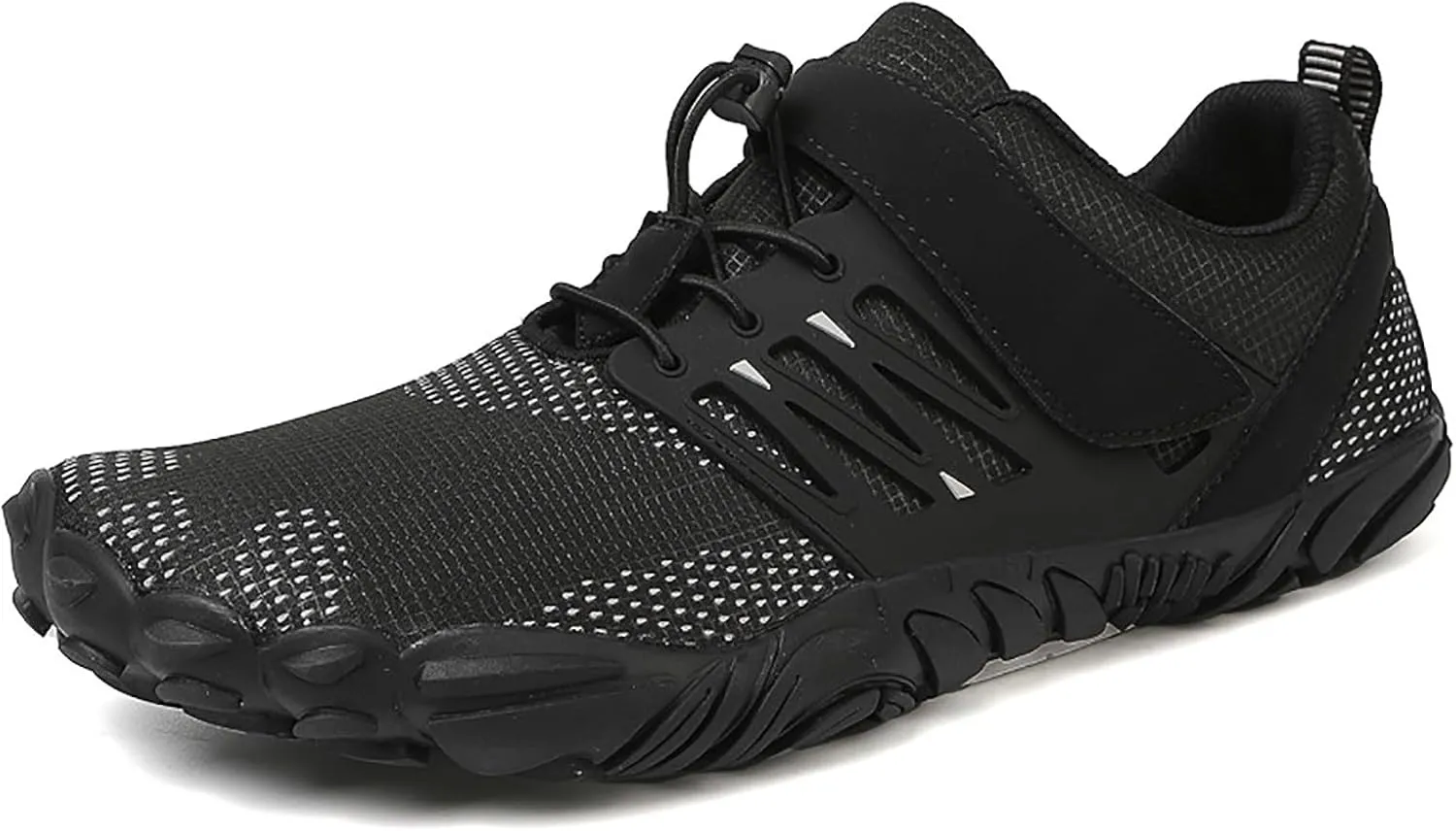 Mens Slip on Lightweight Walking Shoes Non Slip Breathable Quick Drying Water Shoes with Adjustable Lace for Men Summer Beach Walking and Climbing Indoor Workout