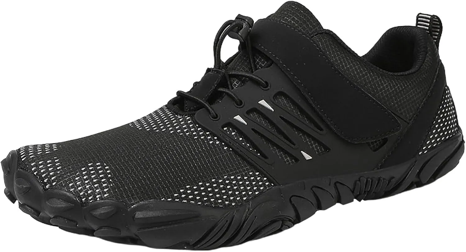 Mens Slip on Lightweight Walking Shoes Non Slip Breathable Quick Drying Water Shoes with Adjustable Lace for Men Summer Beach Walking and Climbing Indoor Workout