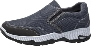 Men's Slip on Walking Shoes Casual Dressy Memory Foam Breathable Canvas Lightweight Fashion Sneakers Non Slip Indoor Outdoor Workout Tennis Shoes Wide Width