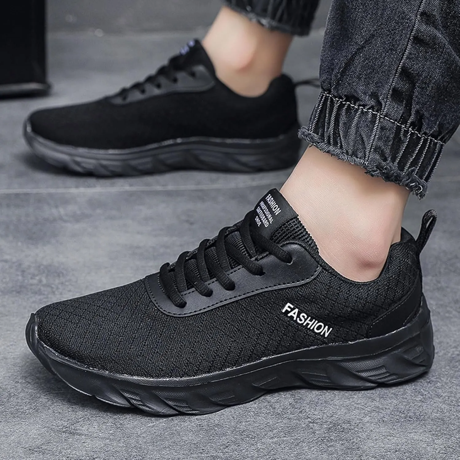 Men's Slip on Walking Shoes Casual Dressy Memory Foam Breathable Mesh Fashion Sneakers Non Slip Indoor Outdoor Training Gym Shoes Wide Width