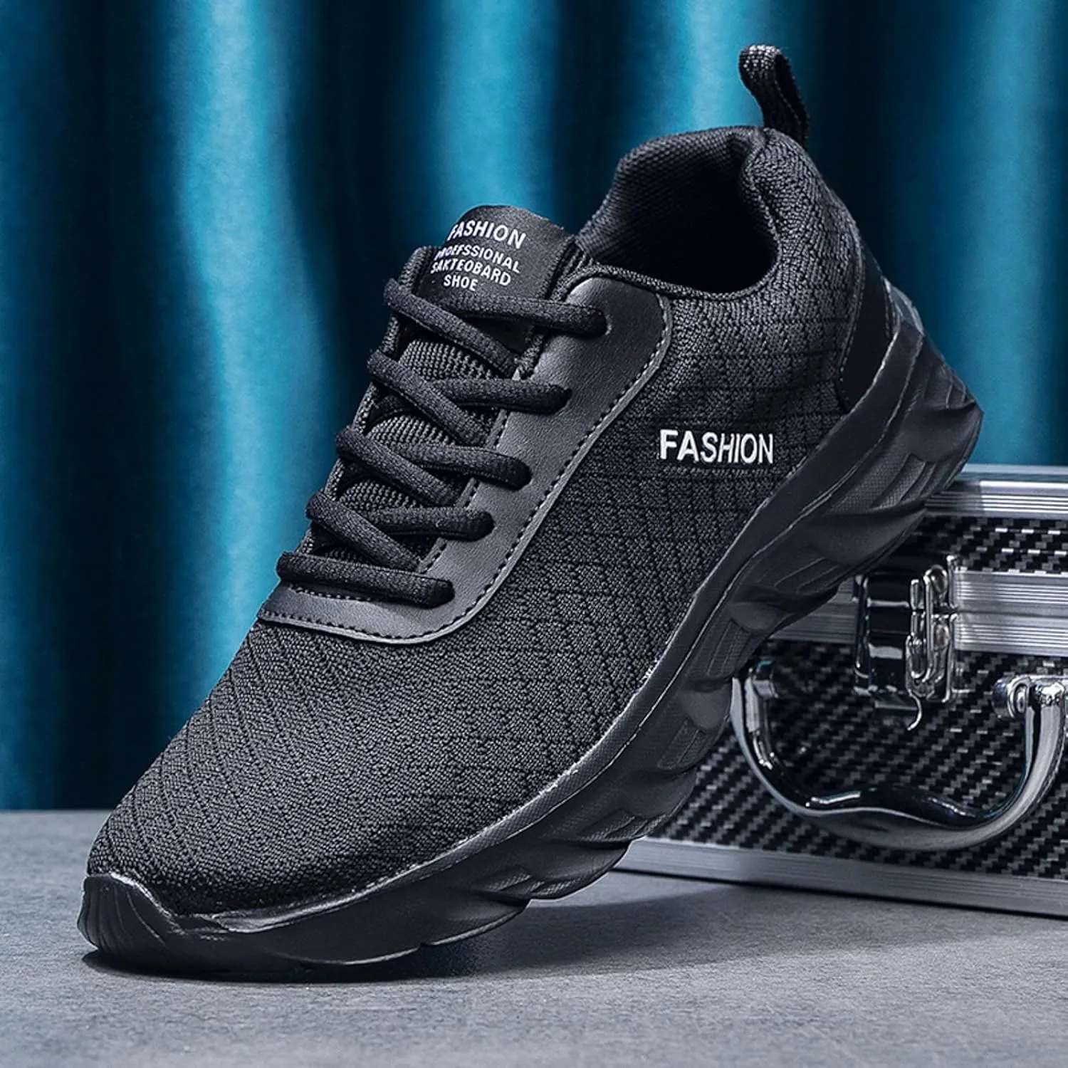 Men's Slip on Walking Shoes Casual Dressy Memory Foam Breathable Mesh Fashion Sneakers Non Slip Indoor Outdoor Training Gym Shoes Wide Width