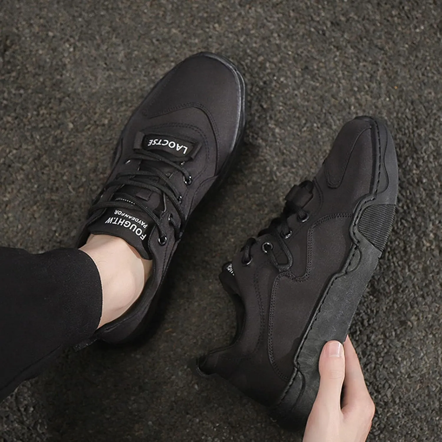 Men's Slip on Walking Shoes Comfort Memory Foam Breathable Mesh Fashion Sneakers Non Slip Travel Jogging Training Gym Shoes Wide Width