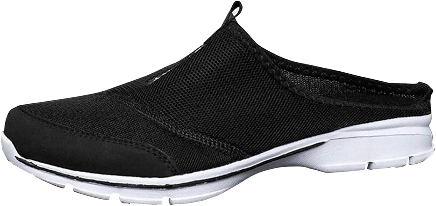Men's Slip on Walking Shoes Comfortable Memory Foam Clogs Slippers Breathable Mesh Fashion Sneakers Non Slip Arch Support Cushioning Training Gym Shoes Wide Width