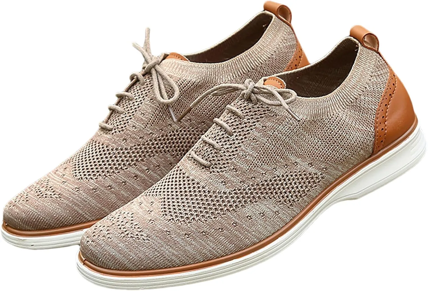 Men's Slip on Walking Shoes Comfy Knitted Loafers Memory Foam Breathable Lightweight Fashion Sneakers Non Slip Travel Jogging Training Gym Shoes Wide Width
