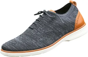 Men's Slip on Walking Shoes Comfy Knitted Loafers Memory Foam Breathable Lightweight Fashion Sneakers Non Slip Travel Jogging Training Gym Shoes Wide Width