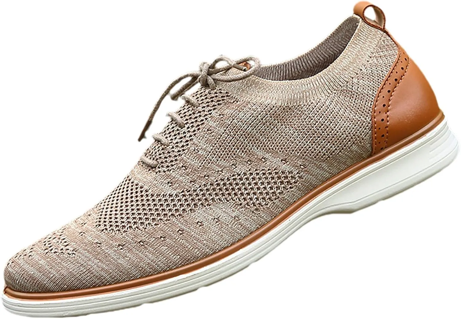 Men's Slip on Walking Shoes Comfy Knitted Loafers Memory Foam Breathable Lightweight Fashion Sneakers Non Slip Travel Jogging Training Gym Shoes Wide Width