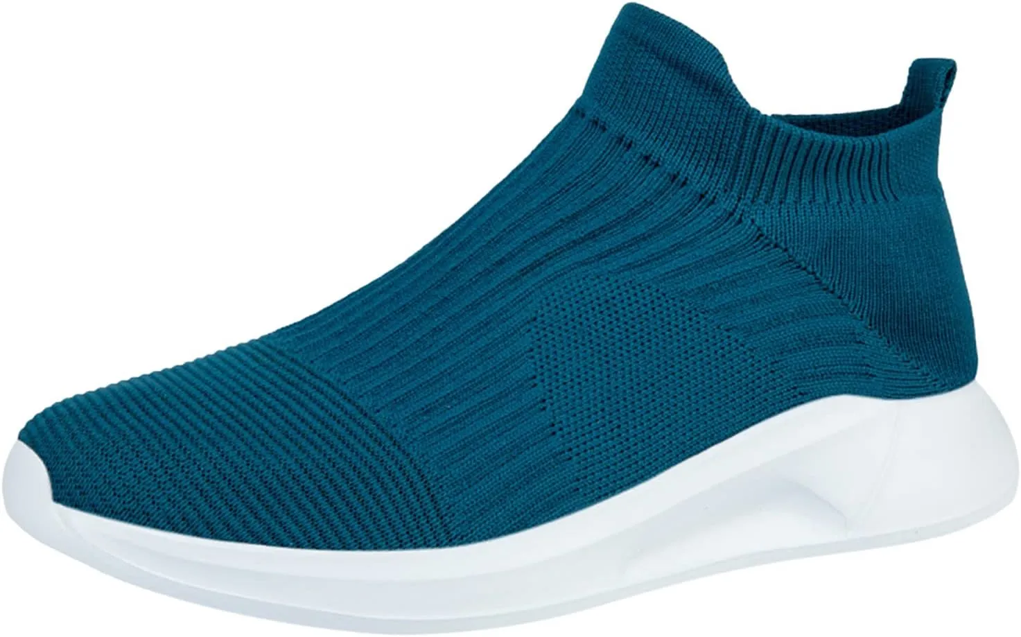 Men's Slip on Walking Shoes Comfy Knitted Memory Foam Breathable Mesh Fashion Sneakers Non Slip Arch Support Cushioning Athletic Running Shoes