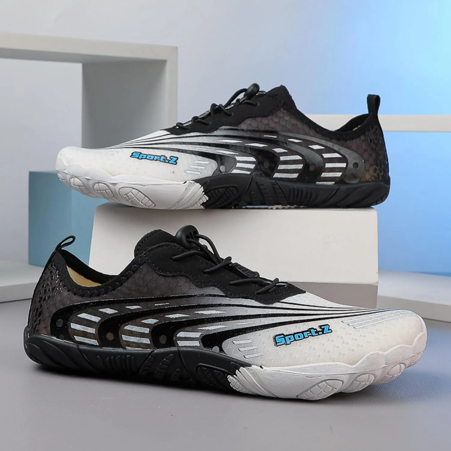 Men's Slip on Walking Shoes Comfy Memory Foam Breathable Hiking Shoes Mesh Fashion Sneakers Lace Up Non Slip Indoor Outdoor Training Gym Shoes Wide Width