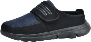 Men's Slip on Walking Shoes Comfy PU Leather Memory Foam Breathable Fashion Sneakers Non Slip Travel Jogging Workout Tennis Shoes Wide Width