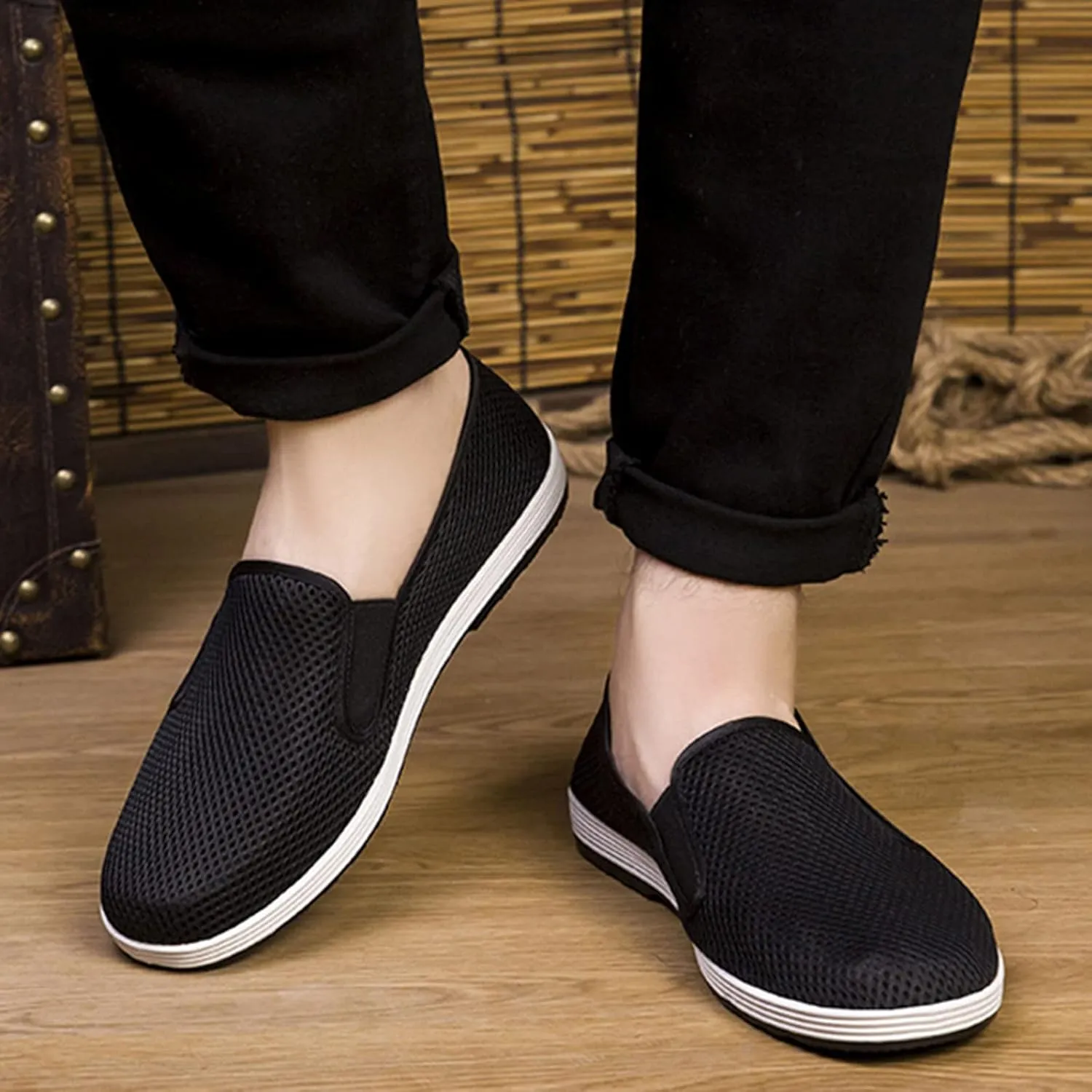 Men's Sneakers Walking Shoes for Women Arch Support Slip On Breathable Comfortable