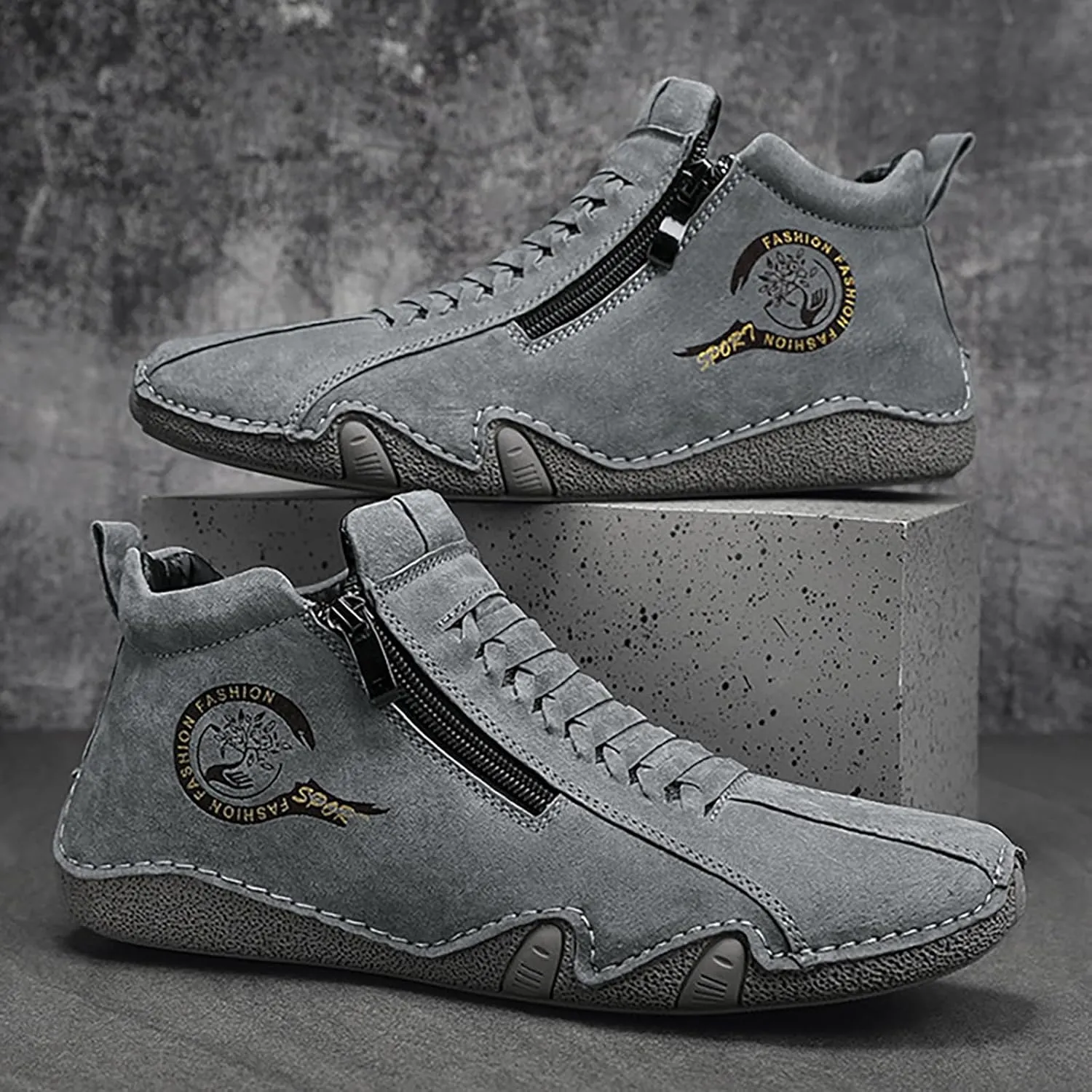 Men's Sport Breathable Mesh Shoes Comfortable Breathable Stretch Canvas Slip On Sneaker Versatile Elderly Shoes