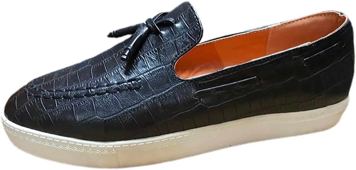 Men's Spring New Men's Shoes Tassel Large Foreign Trade Men's Shoes Flat Bottom Casual Mens Shoes Boots Casual Size