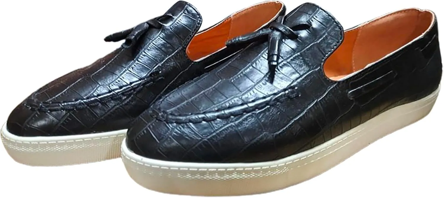 Men's Spring New Men's Shoes Tassel Large Foreign Trade Men's Shoes Flat Bottom Casual Mens Shoes Boots Casual Size