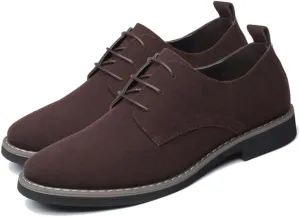 Men's Suede Leather Lace Up Oxfords Shoes Dress Shoes