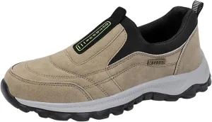 Men's Walking Shoes Waterproof Hiking Shoes Slip on Orthopedic Breathable Comfortable Sneakers Outdoor Non Slip Mountaineering Shoe Casual Daily Work Footwear