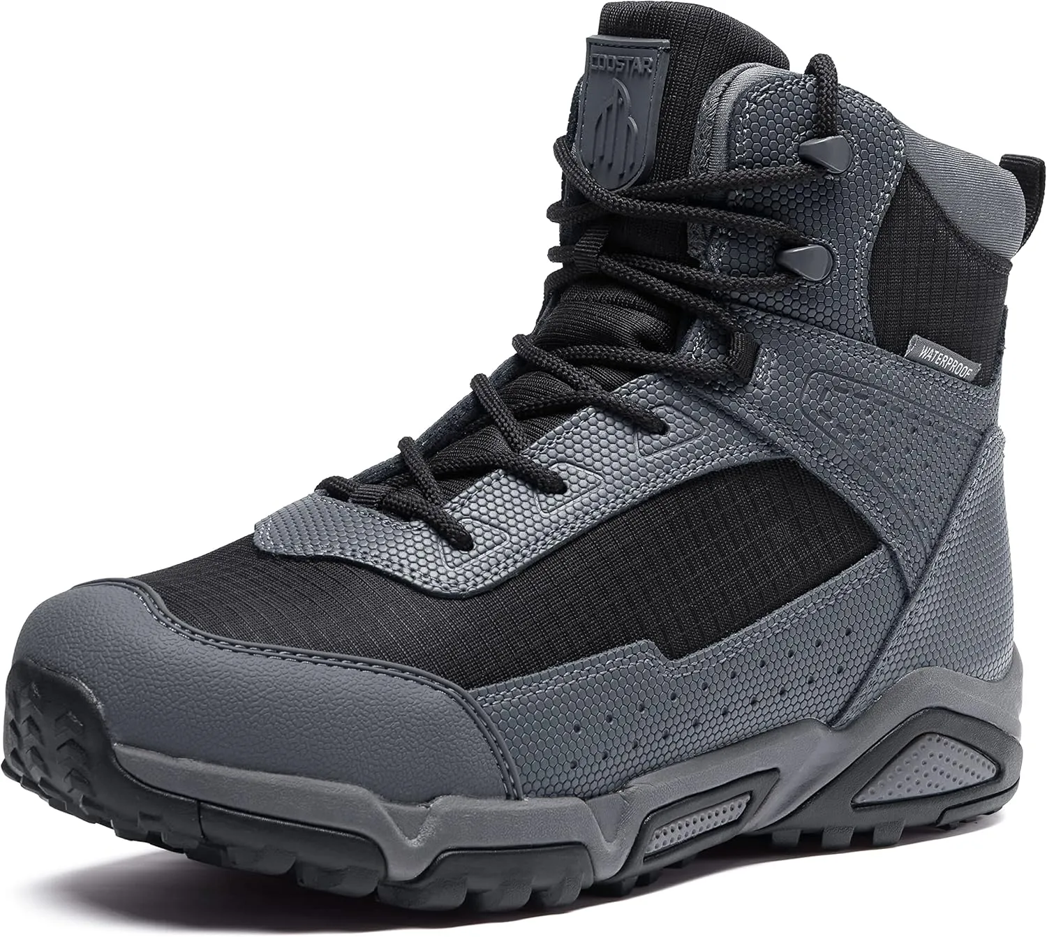 Men's Water-Resistant Work Boots Lightweight Tactical Boots Non-Slip Hiking Boots for Men