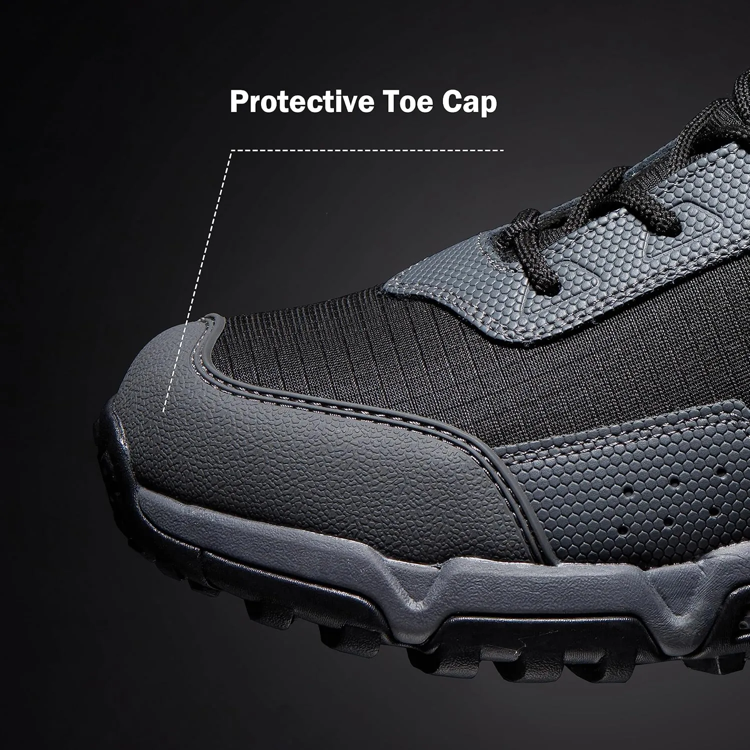 Men's Water-Resistant Work Boots Lightweight Tactical Boots Non-Slip Hiking Boots for Men